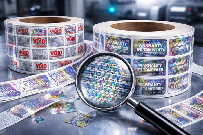 چاپ لیبل گارانتی و امنیتی | میکروتکست 1200 DPI ضد جعل