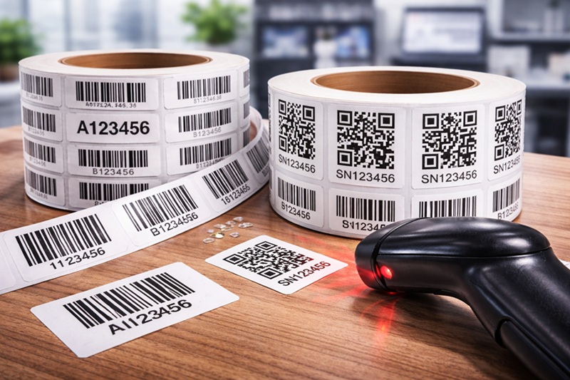 چاپ بارکد و QR Code روی لیبل | چاپ دقیق و قابل اسکن