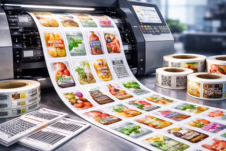 چاپ لیبل دیجیتال | کیفیت صنعتی، سرعت بالا و تیراژ انعطاف‌پذیر