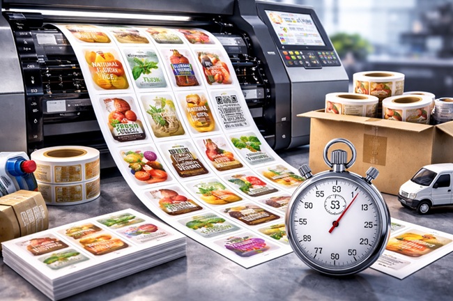 چاپ لیبل فوری بدون کلیشه و زینک | تحویل سریع با کیفیت صنعتی